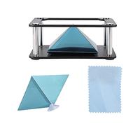 Soporte de exhibición holográfico 3D para proyector de 3.5 6 pulgadas, holograma para smartphone móvil, rendimiento estable, imágenes de 360 grados (estilo cilíndrico) () pequeño regalo