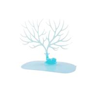 Soporte de exhibición joyería plástico con forma árbol y pájaro, disponible en 3 colores. Organizador moda tipo torre for pendientes, collares, anillos pulseras(13)