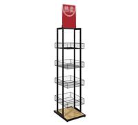 Soporte de exhibición para aperitivos con ruedas para concesión y organización del hogar