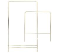 Soporte de Exhibición para Libros y Platos Dorado de Acero Inoxidable | Sujeta Objetos Planos Firmeza, Adecuado para Marcos 8x10, Señalización y Escaparate
