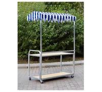 Soporte de exhibición para proveedores al aire libre, quiosco móvil resistente a la intemperie con almacenamiento para vendedores del mercado, ideal para eventos al aire libre y mercados