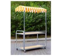Soporte de exhibición para proveedores al aire libre, quiosco móvil resistente a la intemperie con almacenamiento para vendedores del mercado, ideal para eventos al aire libre y mercados