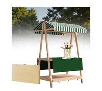 Soporte de exhibición plegable de madera, carrito portátil para vendedores de alimentos para granjeros, mercados, ferias callejeras, espectáculos de manualidades, eventos al aire libre, fácil