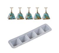 Soporte De Exhibición Uñas En Forma Flor Joya Pirámide Molde Silicona Resina Soporte Para Puntas Uñas Fundición Resina Epoxi Para Colgar En La Pared