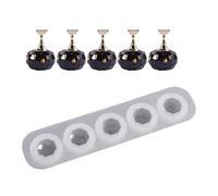 Soporte De Exhibición Uñas En Forma Flor Joya Pirámide Molde Silicona Resina Soporte Para Puntas Uñas Fundición Resina Epoxi Para Colgar En La Pared