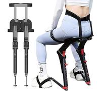 Soporte de exoesqueleto portátil, Asientos mágicos Invisibles, Altura Ajustable de 5 Engranajes, 2 Niveles de ángulo Ajustable, Carga de 150 kg, Adecuado para Trabajadores Que permanecen