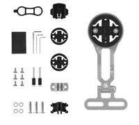 Soporte de extensión de bicicleta de aleación de aluminio compatible con diversos modelos de computadora de bicicleta para un posicionamiento cómodo y centrado del dispositivo (titanio)