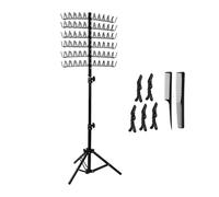 Soporte de extensión de cabello ajustable en altura con 120 pinzas para trenzar el cabello, con herramientas de trenzado para estilistas, soporte de extensión
