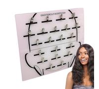 Soporte De Extensión De Cabello - Plato De Injerto Acrílico Con Clip | Estante De Pantalla De Sección De Pelucas Para Postiles, Cinta Adhesiva, Extensiones De Clip, De, Organizador