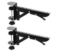 Soporte de extensión de escritorio plegable, soportes de extensión para escritorio sin perforación - Clip lateral de mesa plegable | Rack de soporte para placas de extensión de escritorio para