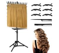 Soporte de extensión del cabello - bastidor divisor portátil, herramienta de organizador de cabello de pie | Rack extraíble con ranuras ajustables para peinar y seccionar, herramientas de