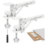 Soporte de Extensión Escritorio Clip Lateral Plegable para Teclado de Metal | 8zoll 2Pz Abrazadera Lateral de Bandeja de Teclado Computadora Ajustable Estante de Soporte de Placa de Extensión