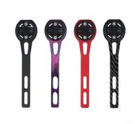 Soporte de extensión para computadora de bicicleta compatible con Garmin con construcción de aleación de fibra de carbono y soportes integrados para un uso estable del manillar (B)