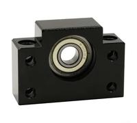 Soporte de extremo de tornillo de bola BK12 BF12 rodamiento de acero de alta rigidez, rotación estable, soporte preciso ennegrecido, compatible con piezas de máquina herramienta CNC SFU1605, 1 juego