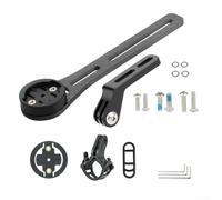 Soporte de fibra de carbono para bicicleta Garmin y Bryton compatible con manubrio de bicicleta de carretera con dos agujeros para tornillos que proporcionan un montaje seguro (160 mm)