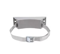 Soporte de fijación de cilindro de gas licuado montado en la pared para | Caravana para caravana, ABS para plástico para soporte de tanque con hebilla ajustable y correas de nailon