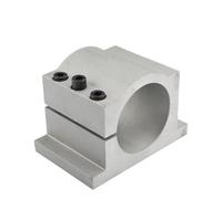 Soporte de fijación de eje de aluminio, Soporte de montaje de abrazadera de husillo de grabado 62 65 80 100 125 mm Asiento de fijación de aluminio fundido(Circular 105mm)