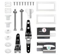 Soporte de fijación para bisagras de asiento de inodoro de cierre suave diseñado para reemplazo y actualización con material ABS y aleación de zinc, adecuado para la mayoría de asientos de inodoro