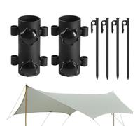 Soporte de fijación para tienda de campaña, soportes para cañas de sombrilla de playa, soporte ligero para caña de sombra al aire libre, para playa, camping, pesca