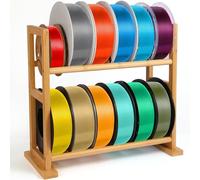 Soporte de filamento para impresora 3D, soporte de almacenamiento de filamentos rodantes, soporte organizador de 2 niveles para escritorio, mesa, hogar, empresas, estudio, taller