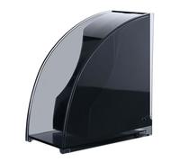 Soporte de filtro de café - Organizador de filtros de café acrílico a prueba de polvo para oficina en casa | Soporte de papel compacto de banco con tapa, soporte dispensador en forma de abanico