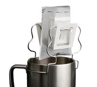 Soporte de filtro de café por , soporte de filtro de acero inoxidable | Gancho de oreja para filtro de café, para hombres, viajeros, casa, oficina, apartamento, hotel, camping, picnic,