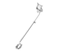 Soporte de flauta con lira y clips para libros, soporte plateado para partituras para banda de marcha, 28 x 7 x 4,6 cm, ligero y ajustable