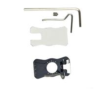 Soporte de flechas de aluminio ajustable para caza de arco recurvo, elevador estilo mariposa compatible con mano derecha e izquierda, accesorio de metal en múltiples (negro)