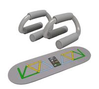 Soporte de flexiones de entrenamiento de fuerza | Soporte de entrenamiento de fuerza en forma de S - Equipo de ejercicio profesional con alfombrilla antideslizante para entrenamientos en el suelo