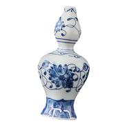 Soporte de flores de porcelana azul y blanca con base redonda, jarrones en miniatura para exhibición de plantas hidropónicas, decoración del hogar, jarrones en miniatura de porcelana azul y blanca