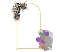 Soporte de fondo de arco de metal - Arco de boda elegante | Robusto soporte de arco de globo | Marco de arco de jardín | Marco de fondo de ARCRH dorado para fiestas, ceremonias, fondos de fotos y E