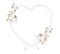 Soporte de fondo de metal con forma de corazón de 6.89 pies, arco de boda para banquetes, marco de arco de globo de amor para fotografía, bodas, fiestas de cumpleaños, aperturas de tiendas