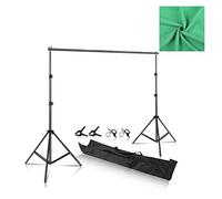 Soporte de Fondo Foto de Fondo Soporte Estudio Luz Trípode Fotografía Fondos de Pantalla Verde Cumpleaños ChromaKey Bolsas de Peso(Basic Kit 1 Green,2000x2000)