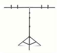 Soporte de fotografía mejorado con barra de 150 cm de T, negro. Esta versión del soporte de fotografía una barra de 150 cm y un soporte de T para estudio de foto/ al /entusiastas de la fotografía.