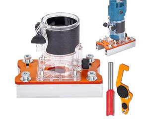 Soporte de fresado laminado: plataforma guía de aleación ajustable, soporte duradero para accesorios de carpintería, accesorio para dar forma a los bordes con precisión, estructura de equipo profesion