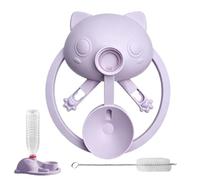Soporte de fuente de agua para gatos, base antideslizante con , portátil, base de succión antivuelco, para mascotas, para sala de estar, balcón, coche, excursión, parque, gato, perro