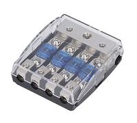 Soporte de Fusible de Audio para Automóvil, Radio de Automóvil, 1 Entrada, 4 Salidas, Bloque de Distribución de Energía de 60 A, Soporte de Fusible de Audio, Divisor Universal para Automóvil, Camión,