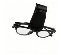 Soporte de Gafas de Sol para Coche, Porta Gafas Universal con Cierre Magnético en Piel, Accesorios para Coche Interior, Elegante y Resistente, para Gafas, Tarjetas y Tickets - Acabado en Carbono