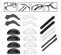 Soporte de gancho antideslizante para gafas, almohadilla para la nariz, puntas de sien, retenedor de manga, extensor de silicona para gafas, gafas de sol, gafas de lectura, gafas, 9 pares