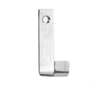 Soporte de gancho en J de acero inoxidable montado en pared o puerta para toallas y gancho individual con construcción de metal (A (sin accesorios))