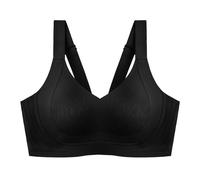Soporte de garganta ligero sexy medio gorro de encaje para mujer pecho generoso aparente más pequeño deseo puro efecto push up anti flacidez cómodo y seductor para trajes despegue, Le Noir, XL