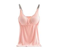 Soporte de garganta para mujer, diseño sin espalda y tirantes con relleno integrado, estilo bustier cómodo y moderno para ser usado como ropa o ropa interior perfecta para un Lo, rosa, L
