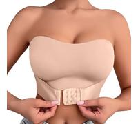 Soporte de garganta para mujer sin tirantes sin armaduras frontales cierre delantero efecto push up y antideslizante diseño espalda descubierta y hombros desnudos cómodo y seguro para vestidos sin