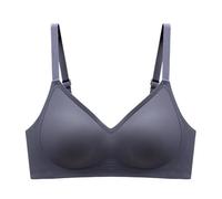 Soporte de garganta sin costuras para mujer, encaje de mazorcas de trigo, sin armadura, espalda descubierta, pequeño busto, efecto push up, cómodo y translúcido, lencería suave y agradable de llevar