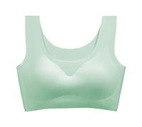 Soporte de garganta sin marco para mujer, invisibilidad, soporte para garganta Push Up para mujer, sin huellas, color sólido, cómodo y elegante, lencería suave simple para todos los días de noche