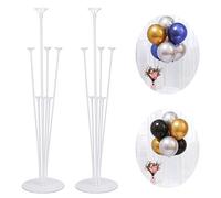 Soporte de Globos Juego de Soporte Palos de Globos Claros Soporte Holder Cup para Fiesta de Cumpleaños Bodas Decoraciones 2 Sets