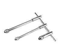 Soporte de grifo de trinquete con mango en T, llave de grifo de trinquete con mango de barra en T ajustable M3 M8 y M5 M12 para juego de grifo y matriz, herramienta de mano de llave[M5-M12 largo]