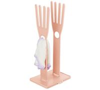 Soporte de Guante de Cocina, Soporte de Guante de plástico con Forma de Dedo con Orificio Colgante, Estante de Secado Desmontable con Bandeja de Drenaje para Guantes Largos, Guantes Cortos, Trapo