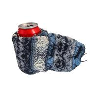 Soporte de guantes de cerveza, guantes de bebidas calientes, cómodo de 10 pulgadas con asa aislada, calentador de bebidas de vellón con ajuste cómodo, accesorio de de vacaciones con u