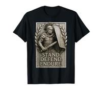 Soporte de Guerrero Romano Defender Endure Fitness Motivación Camiseta